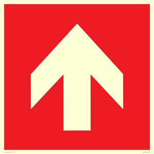 Up arrow (white on red background)